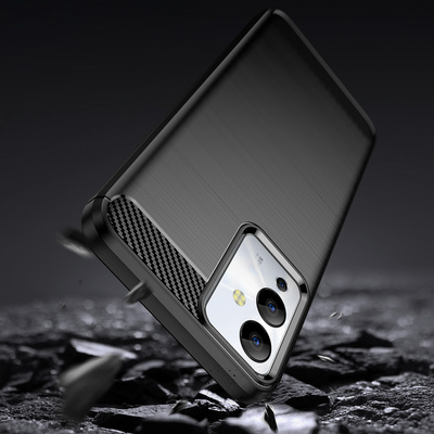 Carbon Case case for Infinix Note 12i flexible silicone carbon cover black