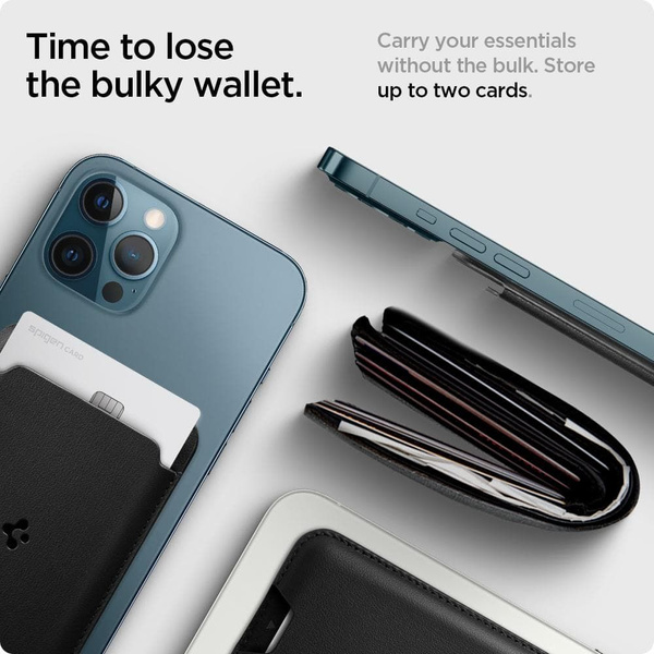 Portfel magnetyczny Spigen Valentinus z MagSafe - czarne