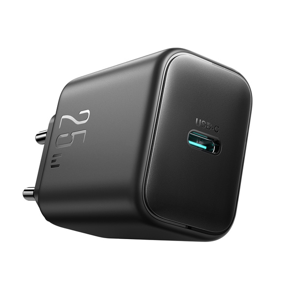 Ładowarka Joyroom JR-TCF23 sieciowa USB-C 25W SFC / PPS / PD - czarna + kabel USB-C / USB-C 1m