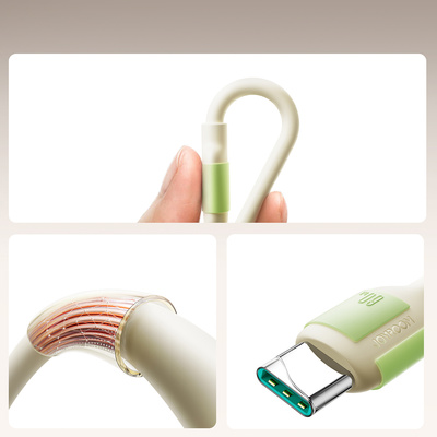 Joyroom S-A53 60W USB-C Cable - USB-C with fluorescent tip 2 m - beige