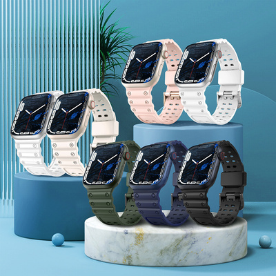 Pasek Strap Triple Protection do Apple Watch 42 / 44 / 45 / 49 mm opaska bransoleta - przezroczysty