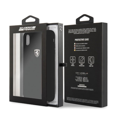Ferrari Hardcase FEOSIHCI65BK iPhone Xs Max black/black Silicone Off track