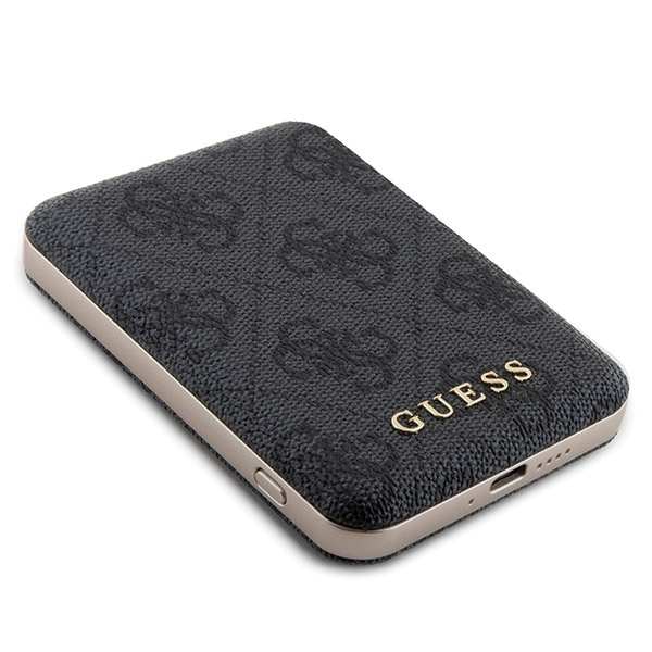 Guess 4G Metal Logo Case Set for iPhone 13 Pro Max + 5000mAh MagSafe Powerbank - Black