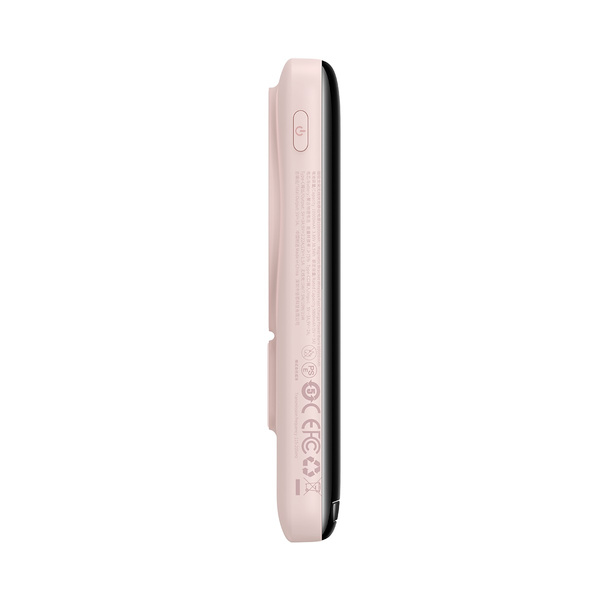 Baseus Magnetic Bracket 10000mAh 20W Powerbank mit MagSafe - Rosa + USB-C-Kabel 60W 0,5m