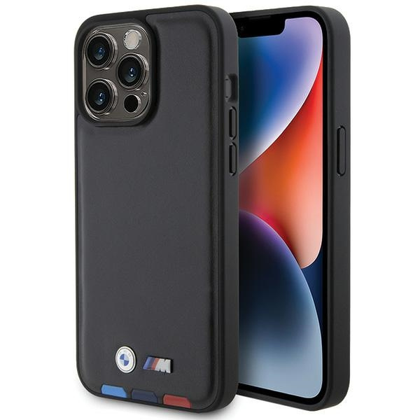 BMW BMHCP15X22PTDK iPhone 15 Pro Max 6.7&quot; black/black Leather Stamp Tricolor