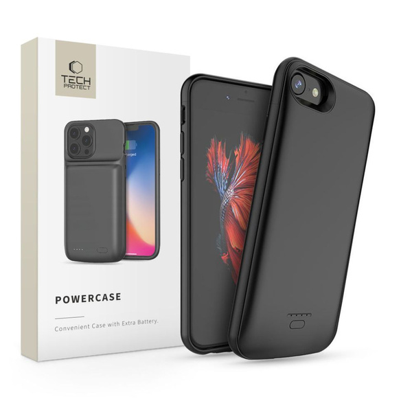Etui Tech-Protect Battery Pack na iPhone 6 / 6S / 7 / 8 / SE 2020 / 2022 z powerbankiem 3200mAh - czarne