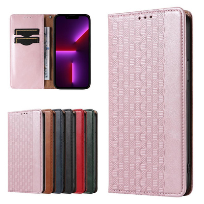 Magnetband-Hülle für Samsung Galaxy S23+ Flip Wallet Mini Lanyard Stand Pink
