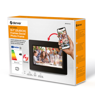 Denver Frameo PFF-1015B 10.1&quot; Digital Frame - Black