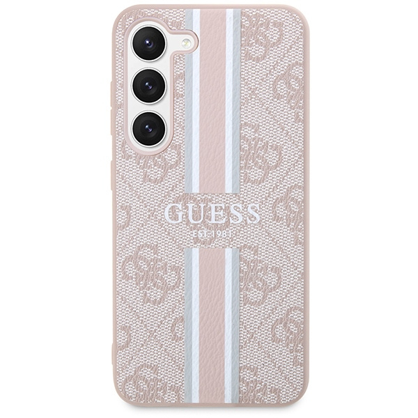 Guess GUHCS23SP4RPSP S23 S911 pink/pink hardcase 4G Printed Stripe