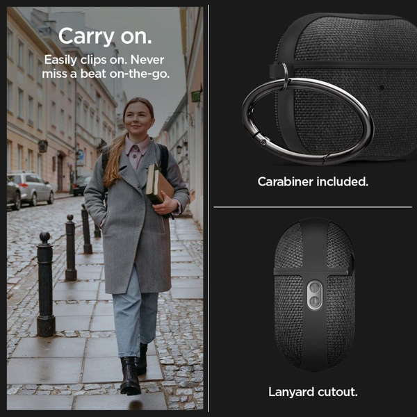 Spigen Urban Fit Hülle für Apple AirPods Pro 1/2 – Schwarz