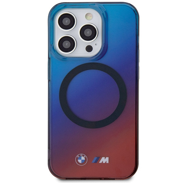 BMW M Gradient MagSafe case for iPhone 15 Pro Max - red and blue