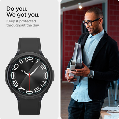 Spigen Glas.tR EZ Fit gehärtetes Glas für Samsung Galaxy Watch 6 Classic (43 mm) - 2 Stk.