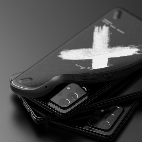 Ringke Onyx Design Durable Cover Hülle für Samsung Galaxy A72 4G schwarz (Lack) (OXSG0047)