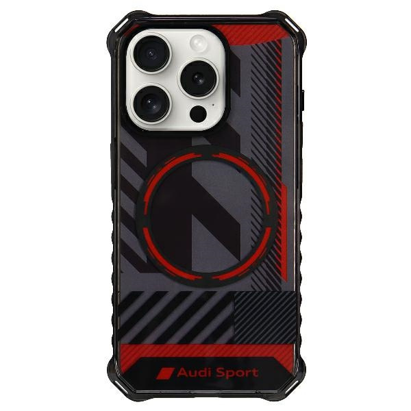 Audi IML Sport MagSafe Case iPhone 15 Pro Max 6.7&quot; black/black hardcase AU-IMLMIP15PM-RSQ/D2-BK