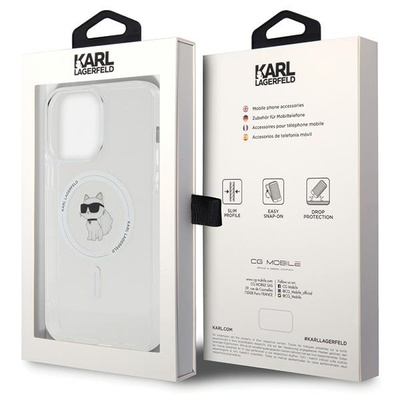 Karl Lagerfeld IML Choupette MagSafe case for iPhone 15 Pro Max - transparent
