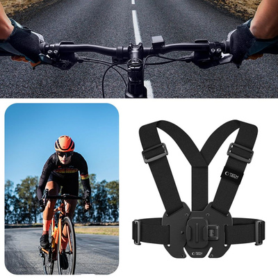 Szelki na klatkę piersiową Tech-Protect GA100 Chest Mount do GoPro / DJI - czarne