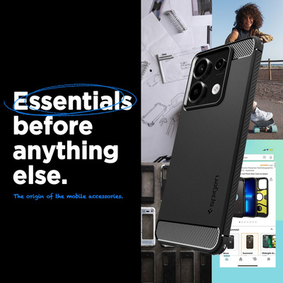 Spigen Rugged Armor Case for Xiaomi Redmi Note 13 Pro 5G / POCO X6 5G - Matte Black