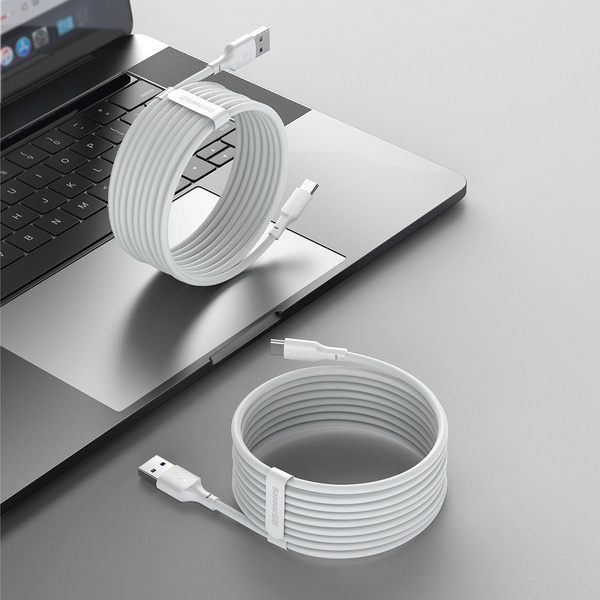 Baseus 2x USB-Kabel - USB Typ C Schnellladung Power Delivery Quick Charge 40 W 5 A 1,5 m weiß (TZCATZJ-02)