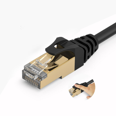 Orico PUG-C7 CAT7 10 Gbit/s RJ45 Ethernet-Netzwerkkabel, rund, 30 m, Schwarz