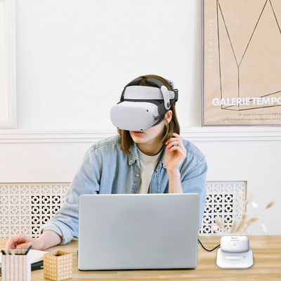 BoboVR M2+ 2 strain relief strap for Meta Quest 2 + 2x B2 battery + BD2 charging station - white and black