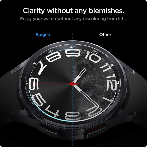 Spigen Glas.tR EZ Fit tempered glass for Samsung Galaxy Watch 6 Classic (43 mm) - 2 pcs.