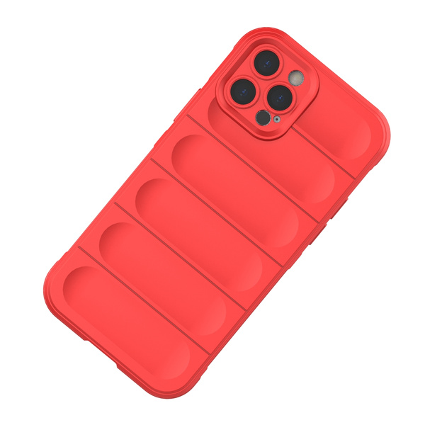 Magic Shield Case für iPhone 12 Pro, flexible gepanzerte burgunderrote Hülle