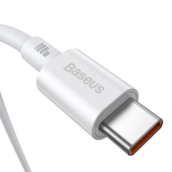 Baseus CATYS-C02 USB-C - USB-C PD QC FCP Kabel 100W 5A 2m - Weiß