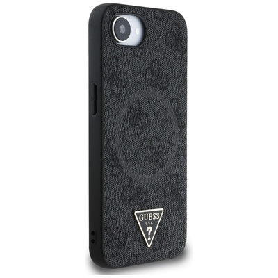 Guess 4G Ring Triangle Logo MagSafe case for iPhone 16e - black