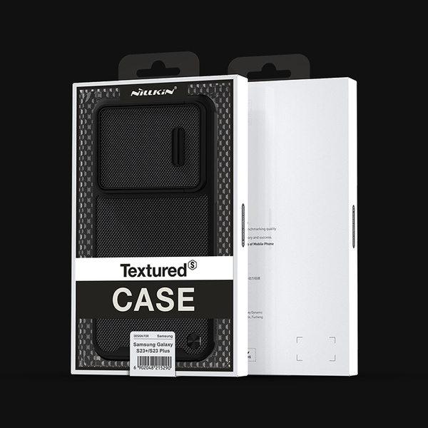 Nillkin Textured S Case für Samsung Galaxy S23+ Panzerhülle mit Kameraabdeckung schwarz