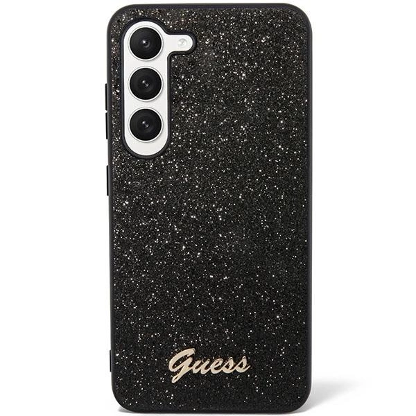 Guess GUHCS23SHGGSHK S23 S911 black/black hard case Glitter Script