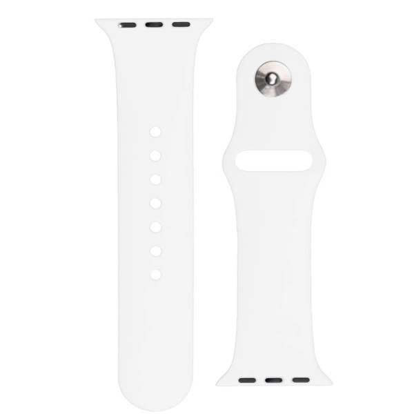Silikonarmband APS-Silikonband für Watch 9/8/7/6/5/4/3/2 / SE (41/40/38 mm) Armband Uhrenarmband Weiß