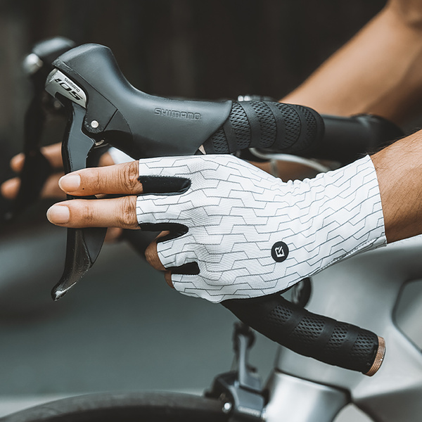 Rockbros Road Fahrradhandschuhe Größe: XL - Weiß/Schwarz