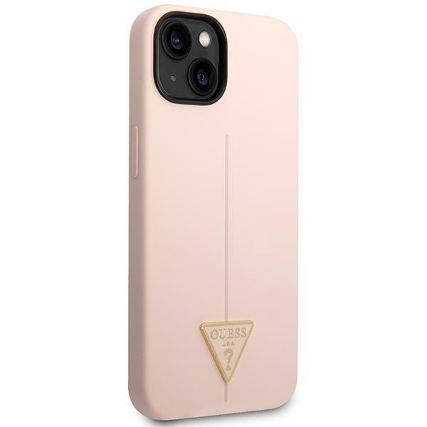 Guess GUHCP14MSLTGP iPhone 14 Plus 6.7&quot; pink/pink Hardcase Silikondreieck