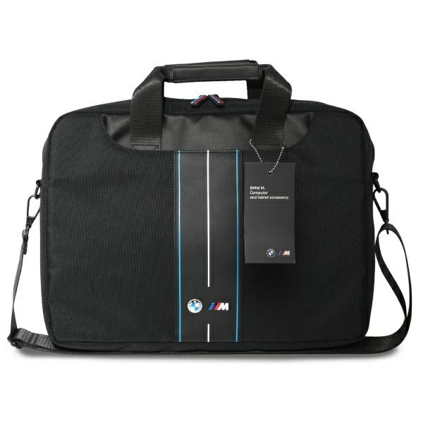 BMW Tasche BMCB15COMPVSKL 16&quot; schwarz/schwarz Nylon Blue Stripe