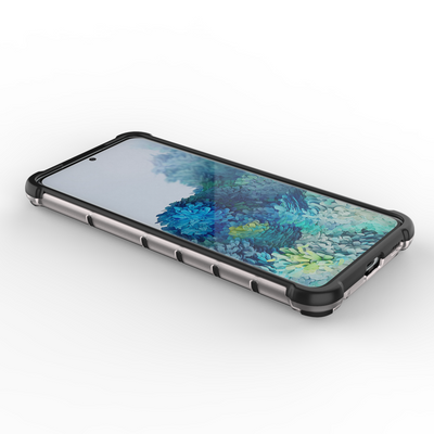 Wabenhülle Panzerhülle mit Gelrahmen für Samsung Galaxy S22 blau