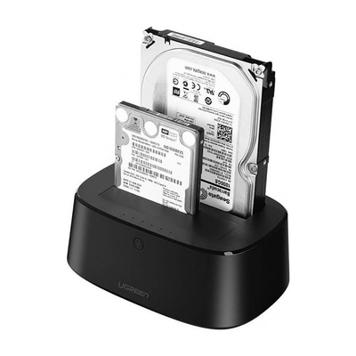 Ugreen CM198 50857 Dockingstation mit USB 3.0 für SATA 2,5&quot; 3,5&quot; SSD HHD-Laufwerke, EU-Netzteil - Schwarz