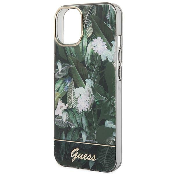 Etui Guess Jungle Collection na iPhone 14 Plus - zielone