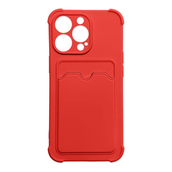 Custodia per card Armor Custodia per iPhone 12 Pro Max Portafoglio per carte Air Bag in silicone Armor Red