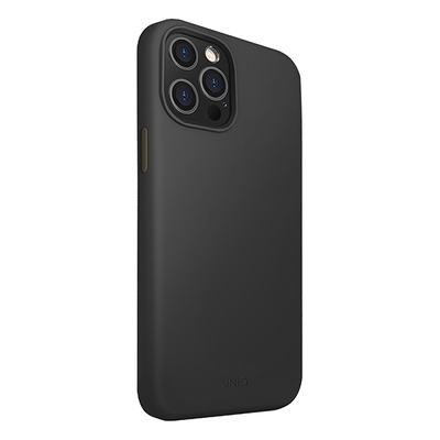 Uniq Lino Hue Hülle für iPhone 12 Pro Max – Schwarz