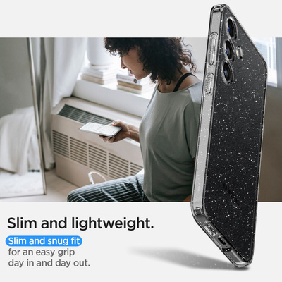 Etui Spigen Liquid Crystal na Samsung Galaxy S24 - przezroczysto-brokatowe