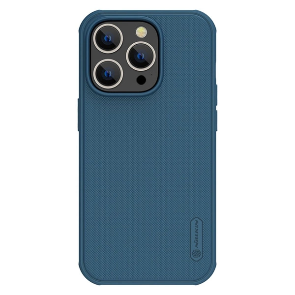 Custodia Nillkin Super Frosted Shield Pro per iPhone 14 Pro con cover posteriore blu