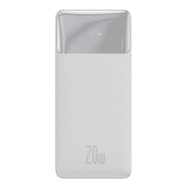 Baseus Bipow powerbank z szybkim ładowaniem 20000mAh 20W biały (Overseas Edition) + kabel USB-A - Micro USB 0.25m biały (PPBD050302)