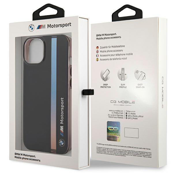 Case BMW BMHCP14S22HVGV iPhone 14 6.1&quot; black/black IML Tricolor Stripe