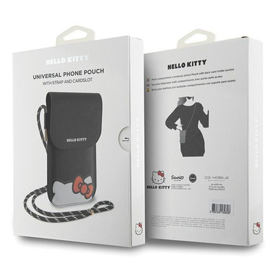Hello Kitty Leather Hiding Kitty Cord bag - black
