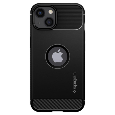 Spigen Rugged Armor Hülle für iPhone 13 – Mattschwarz
