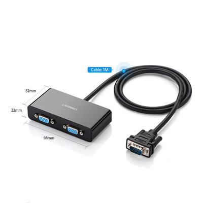 Ugreen 40254 1x2 VGA splitter - black