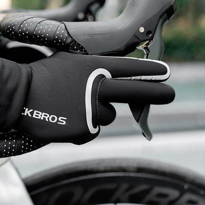 Rockbros full waterproof cycling gloves, size: XXL - black
