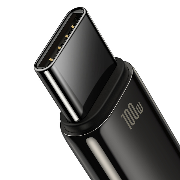 [B WARE] Baseus Tungsten Gold Kabel USB-A - USB-C 480Mb/s 100W 2m schwarz (CAWJ000101)