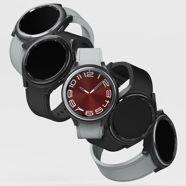 Ringke Slim 2er-Pack Hülle für Samsung Galaxy Watch 6 Classic 43 mm - Schwarz und Transparent
