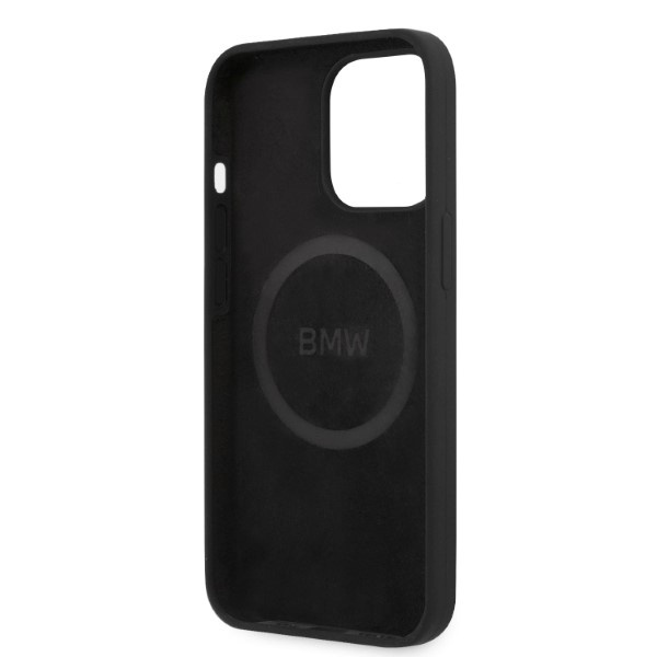 Etui BMW Silicone Signature Logo MagSafe na iPhone 13 Pro / iPhone 13 - czarne